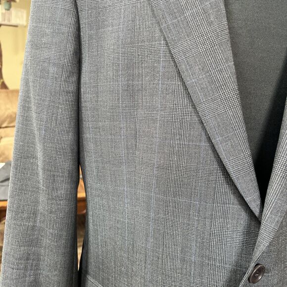 Men’s Grey Brooks Brothers Wool Suit 41L Pants 34x33 2 Button Single Vent - Picture 2 of 13